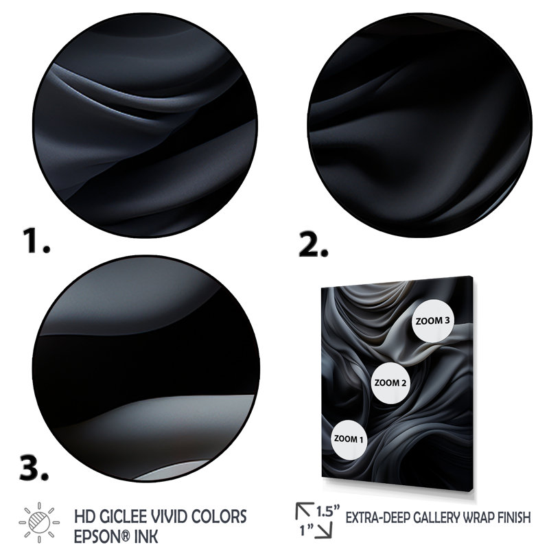 Gris apaisant, ombres II, art mural abstrait, Cadre flottant doré, H 60 po x l 28 po x P 1,5 po