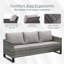 Ensemble de mobilier d'extérieur en osier 9 pièces  - Canapé 3 places et fauteuils pivotants