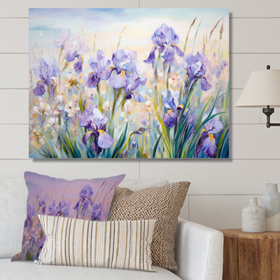 Purple Irises Country Charm - Print