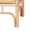 Armoire de rangement bohémienne en rotin naturel à 2 portes