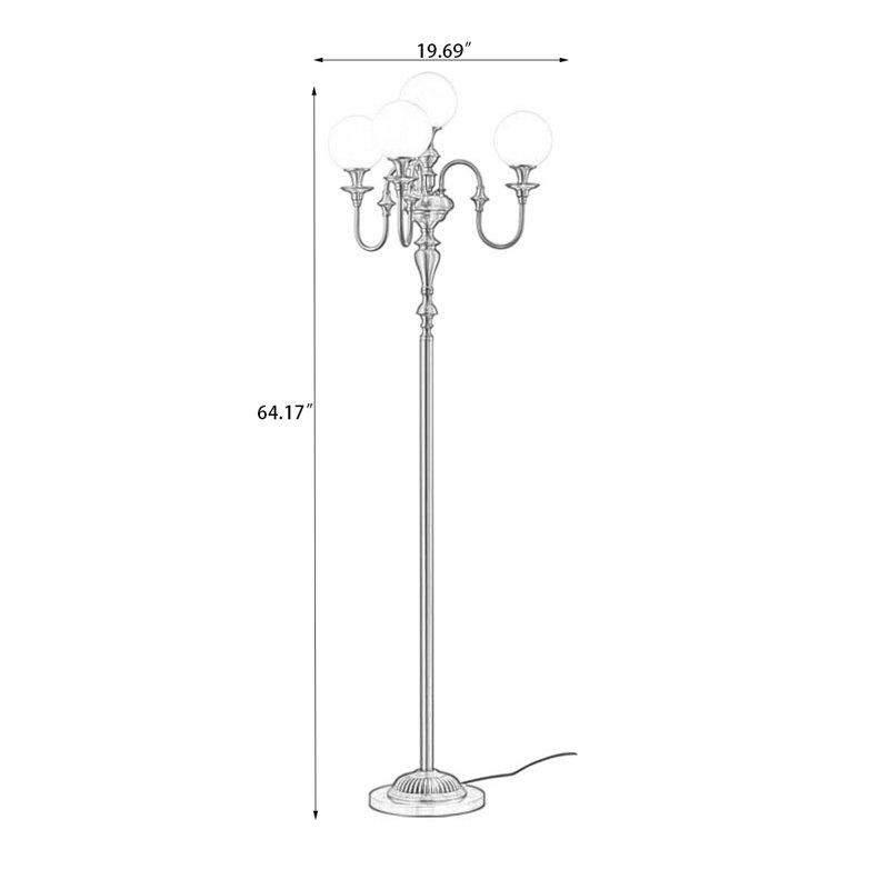 Lampes sur pied en cuivre doré et verre