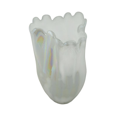 Vase en verre irisé 13 po