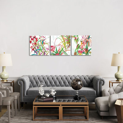 «Tropical Triptych», ensemble d'art mural sur toile tendue (ensemble de 3)