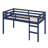 Twin Size Solid Rubber Wood Loft Bed – Ladder & Strengthened Slat Bed Platform-501250477