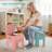Modern Storage Stool - Multifunctional Plastic Storage Edge Table, Easy To Assemble Bedside Table In Bedroom/dormitory/small Space | Blue-1991217845