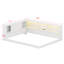 Lit de jour convertible avec compartiments de rangement latéraux, station de charge USB et décorations lumineuses à DEL - Mobilier de chambre polyvalent-1365624208