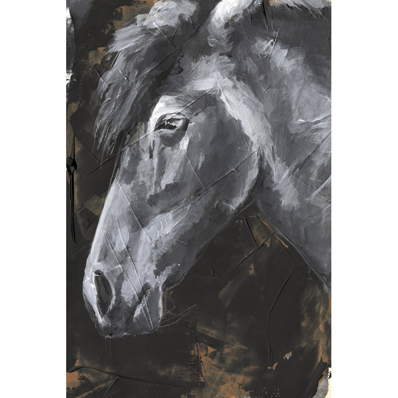 Tribeca Horse II by Jennifer Paxton Parker - Painting, 122 cm H x 81 cm W, Black Floater Framed