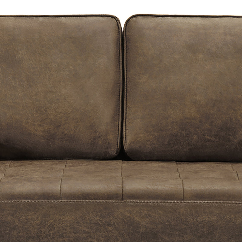 Aisha 70" Faux Leather Loveseat - Vintage Style
