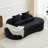 Boneless 77.95'' Modern Sectional Sofa, 2-Seater Curved Chenille Loveseat-1394209912
