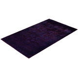 Overdyed One-of-a-Kind 3' 2" X 5' 3" Hand Knotted Area Rug