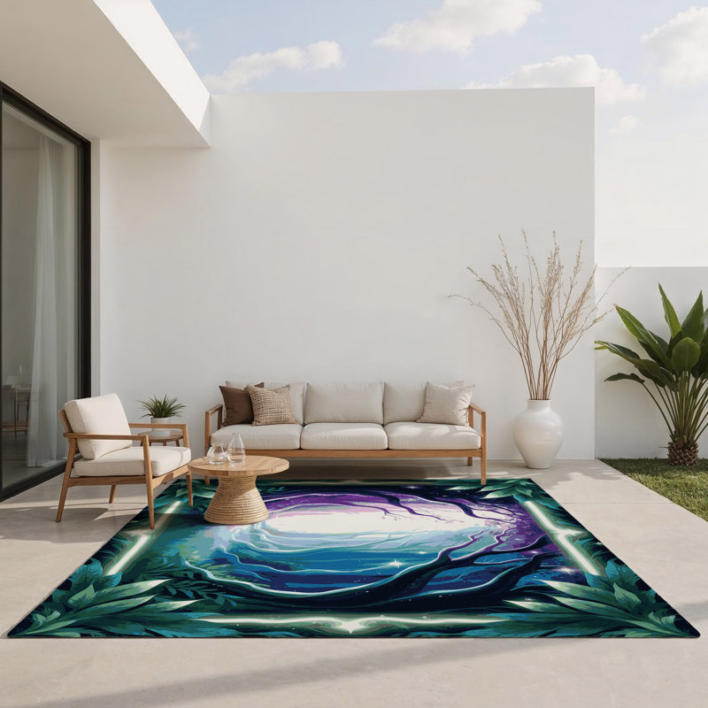 Mystic Vines Indoor And Outdoor Area Rug, Rectangle 8' x 10'