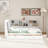 Wood  Platform Bed With Storage Headboard, Shelves And 2 Drawers,-1768264094-1768264095