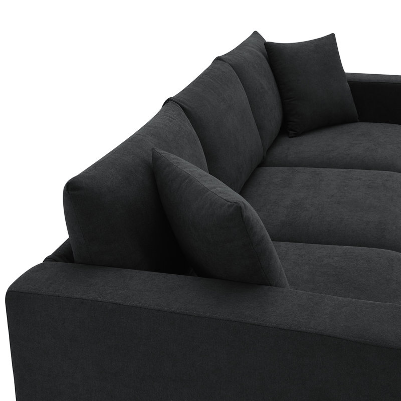 Modern 4 Sectional , Convertible , Iron Frame For Living Room, Apartment, Office Interiors Design L-shaped With Comfortable Couch Office, Strong