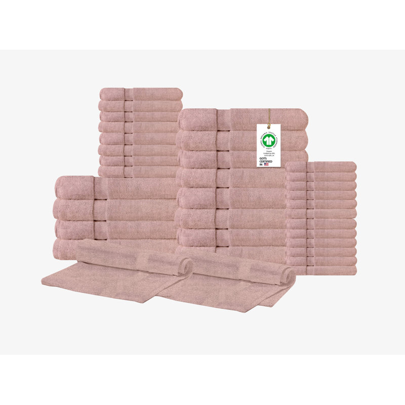 Drap 100% coton biologique Delara, Rose poussière, 12