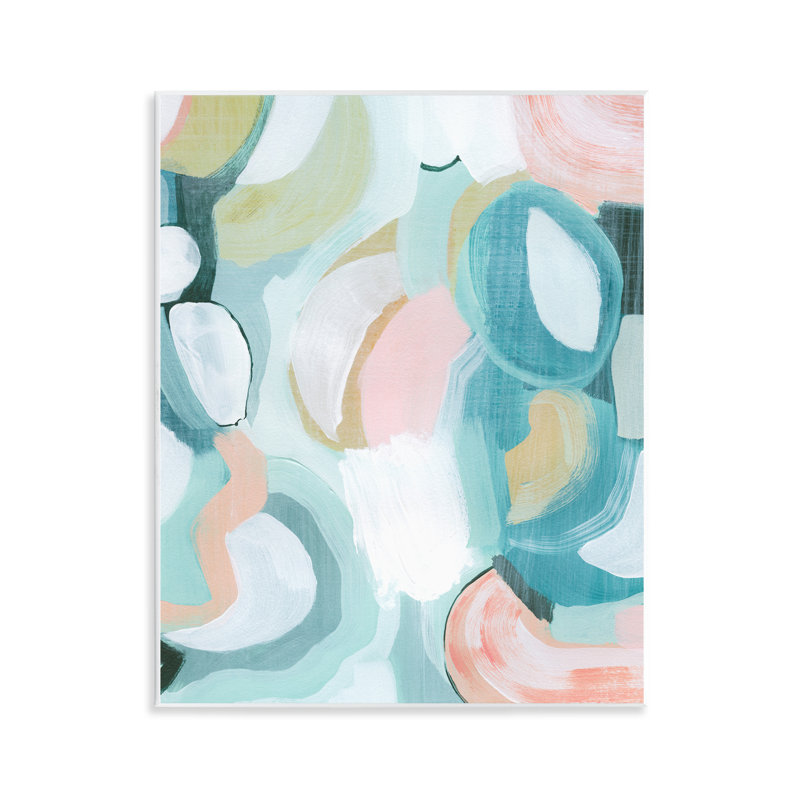 Art mural Stupell Industries, formes rondes et pastel par Grace Popp