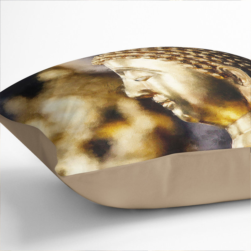 Buddha Statue Vol.5 Painting Square Throw Cushion, 55cm H x 55cm W x 20cm D, Stone