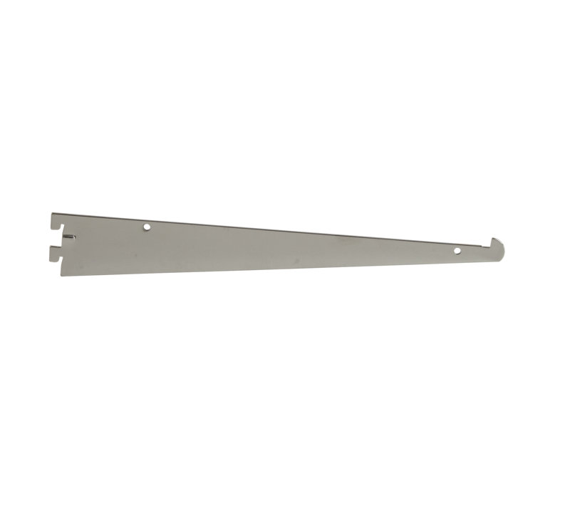 12" Tap-in Style Shelf Bracket, Chrome