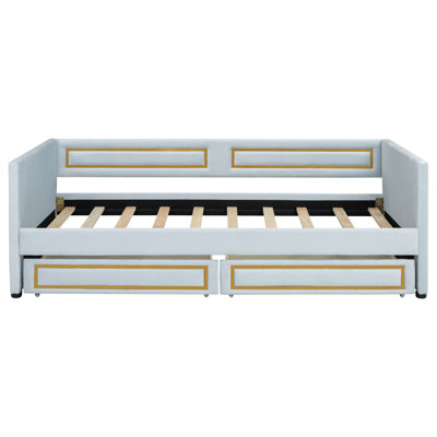 Upholstery Daybed With Two Storage Drawers