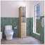 Armoire à linge Vanguard, trois tablettes, quatre tiroirs - pin clair / blanc-930556177