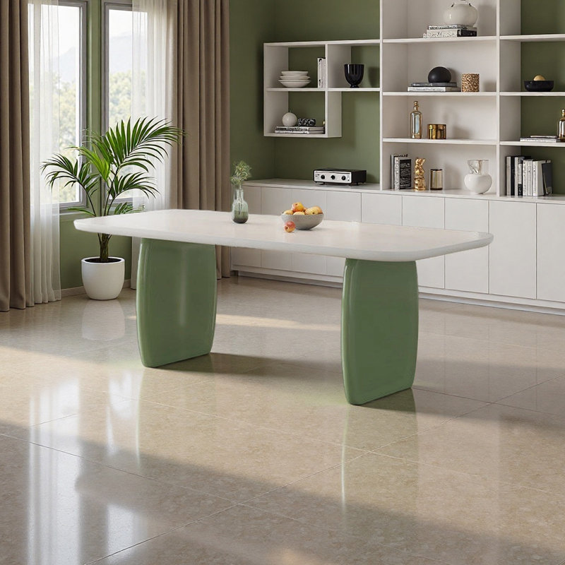 Unique and Exquisite Dining Table, 29.52"H x 70.86"L x 31.49"W