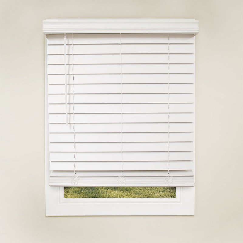 Symple Stuff Room Darkening 2.5-inch Faux Wood Horizontal/Venetian Blinds, 37.5"W x 60"L