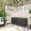 Boîte de rangement extérieure avec doublure intérieure, boîte de terrasse en osier de rotin PE avec élévateur pneumatique pour l'intérieur et l'extérieur-111768989