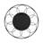 Round Metal Wall Mirror with Woven Detailing-1853537526