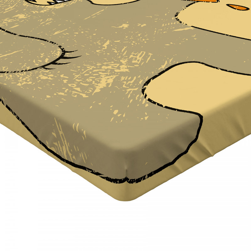 Cartoon Microfiber Fitted Sheet, Twin Fitted Sheet