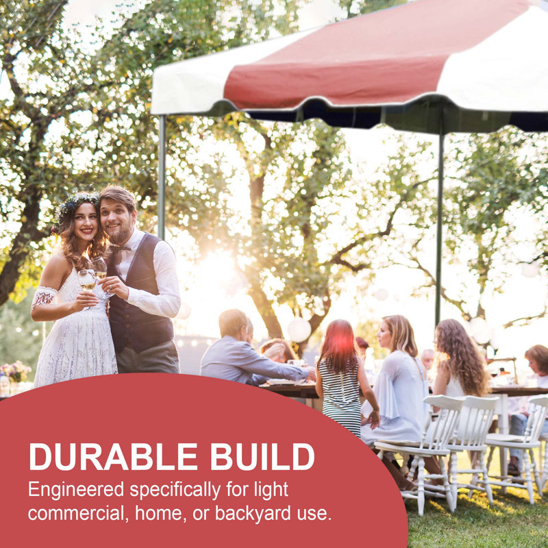 Red and White Galvanized Steel 20' x 40' Party Tent