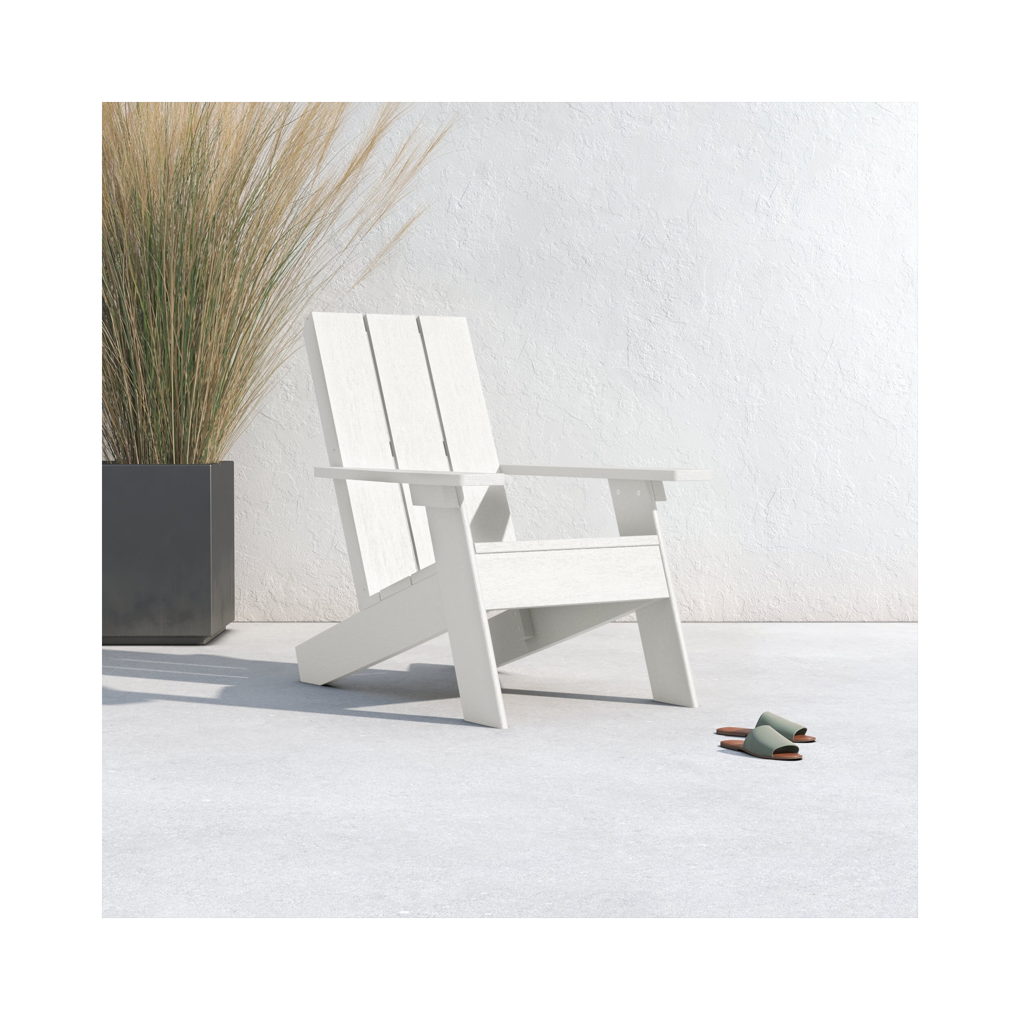 Byrnes Outdoor Adirondack Chair, White