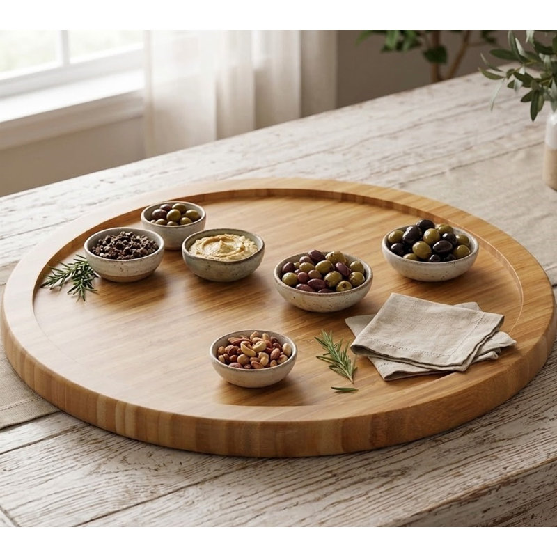 Garde-manger rotatif en bambou, H 1,1 po x l 18 po x P 18 po