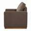 Fauteuil d'appoint carré avec piétement en bois d'hévéa-853132449
