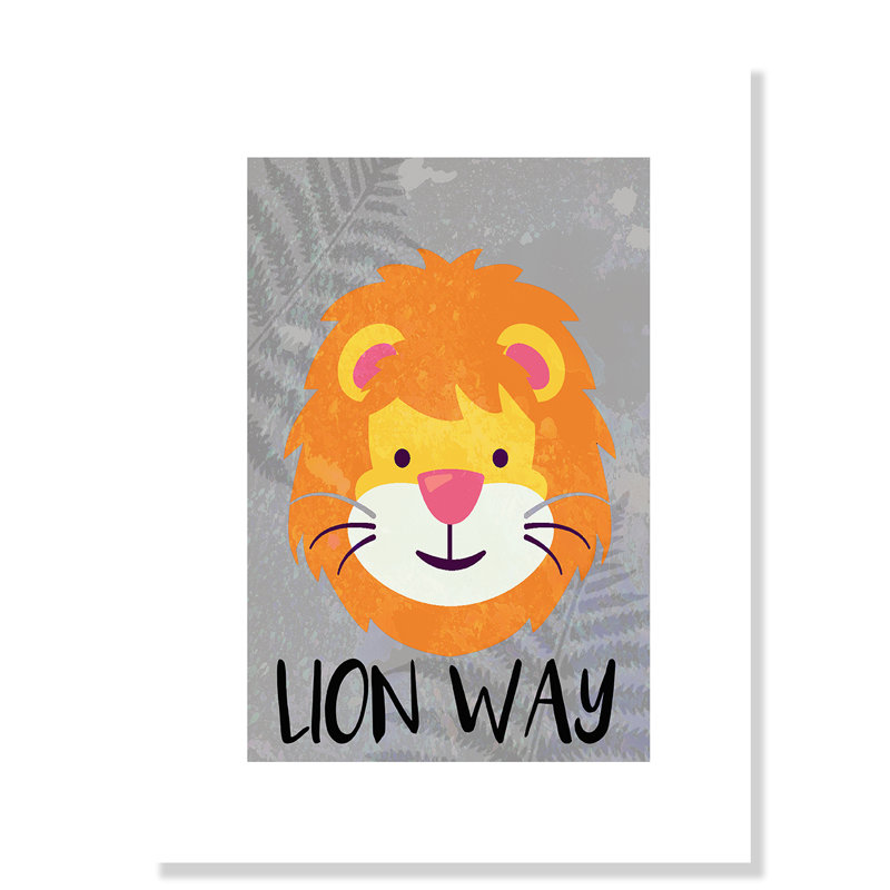 Impression sur papier Lion Way, H 10 po x l 8 po x P 1 po, Papier
