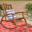 Chaise berçante avec fonction et repose-pieds rétractable en bois massif-584100104