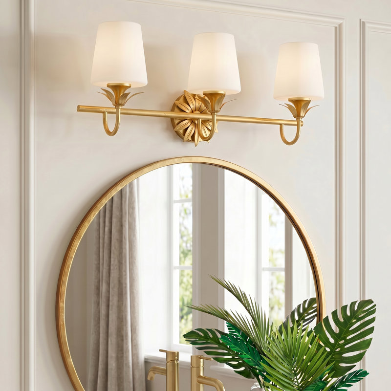 Dorothea 3-Light Gold Leaf Vanity Light