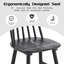 Ensemble de 4 chaises de salle à manger l 17,5 po noires en bois massif Windsor-1381541580-1381541569
