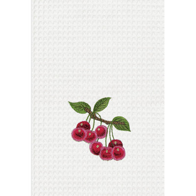 Cherries Cotton Waffle Weave Kitchen Towel