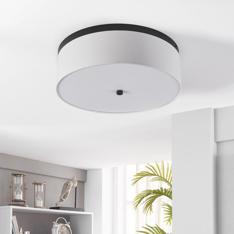 Humairaa Fabric Flush Mount, Black