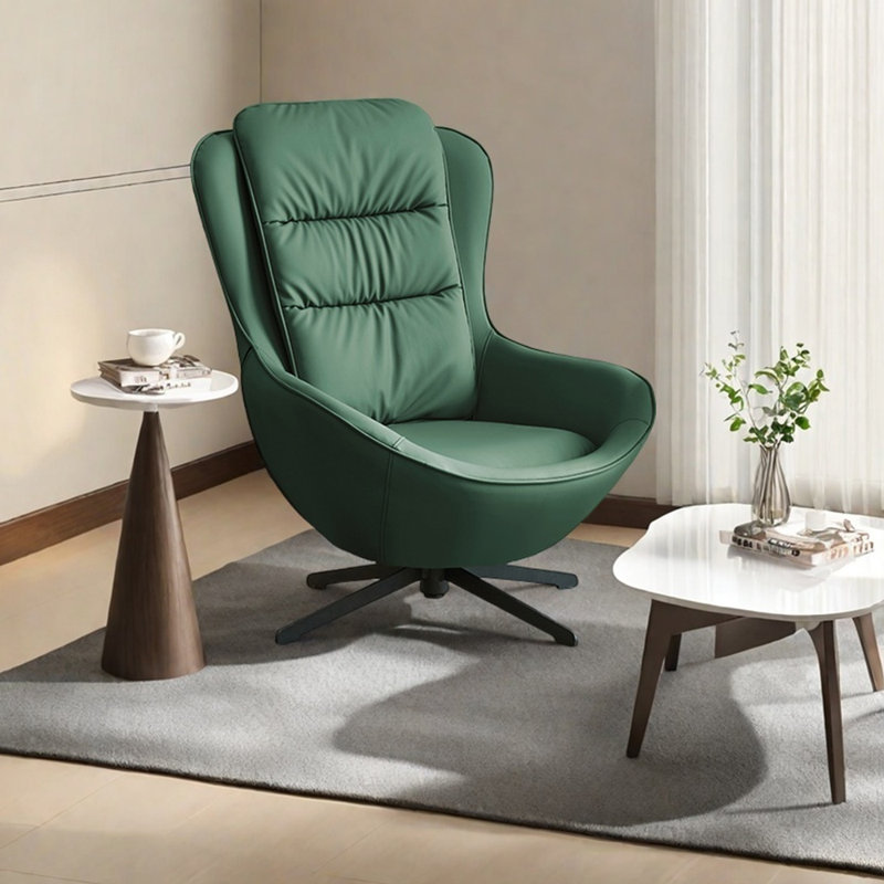 Fauteuil inclinable ergonomique en similicuir, Vert foncé