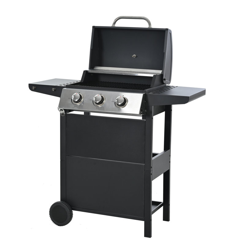 Armoire de barbecue au propane à 3 brûleurs