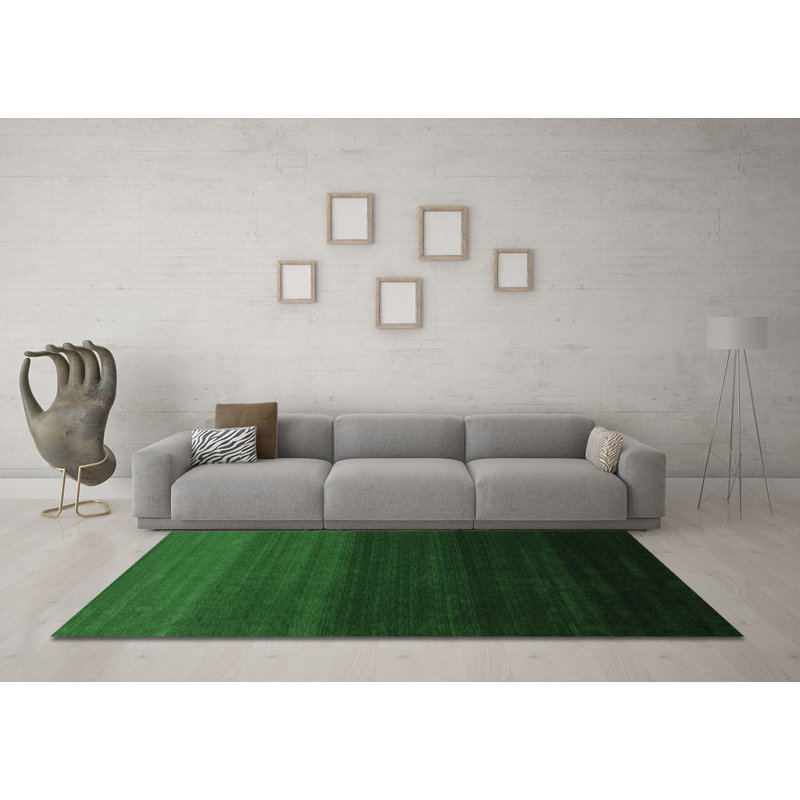 Washable Abstract Indoor Rug, Square 4'