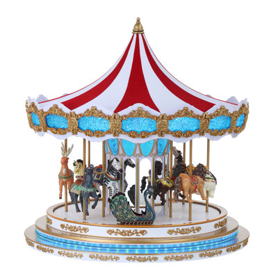 17 in. Animated Light Show Carousel