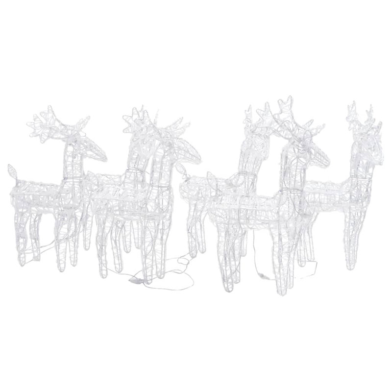 Décoration de Noël renne de Noël avec lumière DEL acrylique