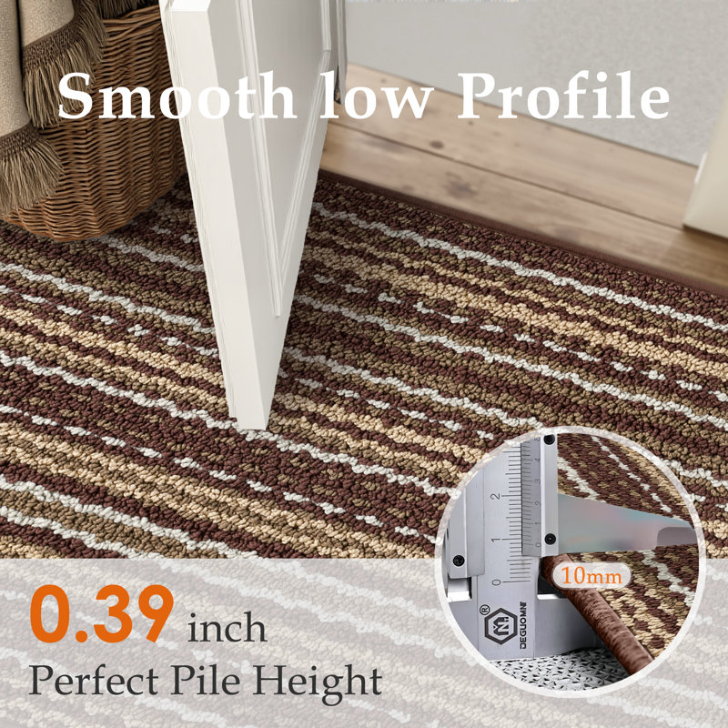Machine Washable Non-Slip Anti-Fatigue Textured Kitchen Mat, Multicolor, Runner 1'5" x 3'11" 