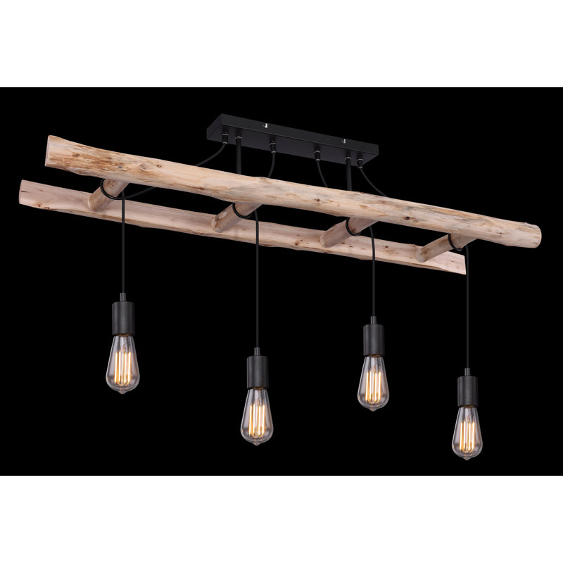 Dania 4 - Light Black/Brown Kitchen Island Pendant