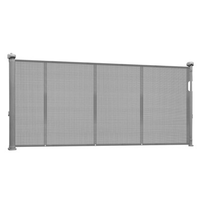 Retractable Baby Gate 34 in Tall Extend to 110 in Wide for Kids or Pets Gray