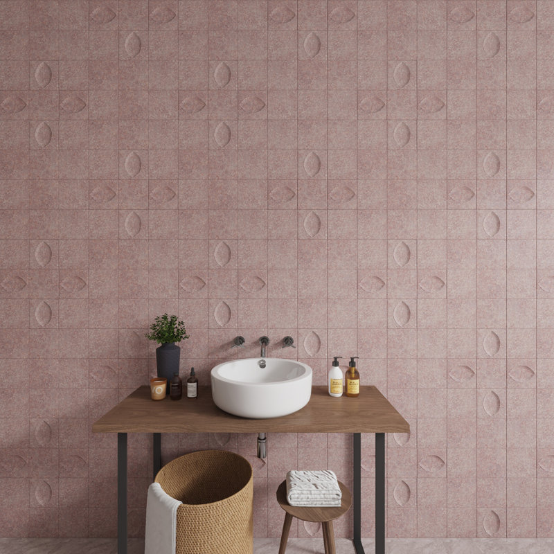 Spanish Tiffany 6" x 6" Matte Ceramic Wall Tile (44 PCS, 10.76 Sq. Ft. /Case), Pink