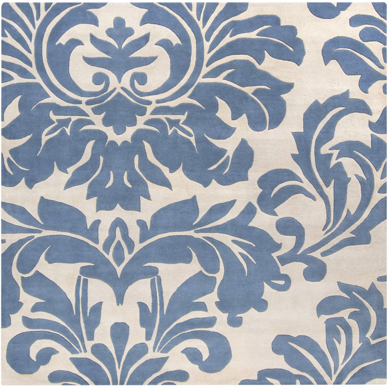 Elsberry Wool Floral Indoor Rug, Square 8'