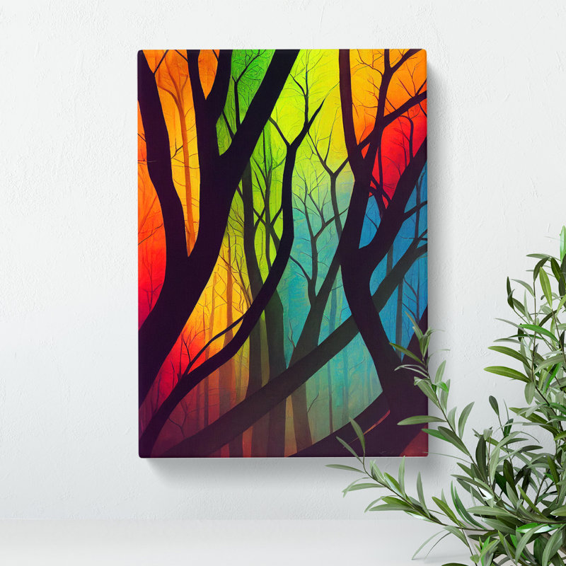 Vibrant Forest - Wrapped Canvas Print, 60cm H x 40cm W x 3cm D