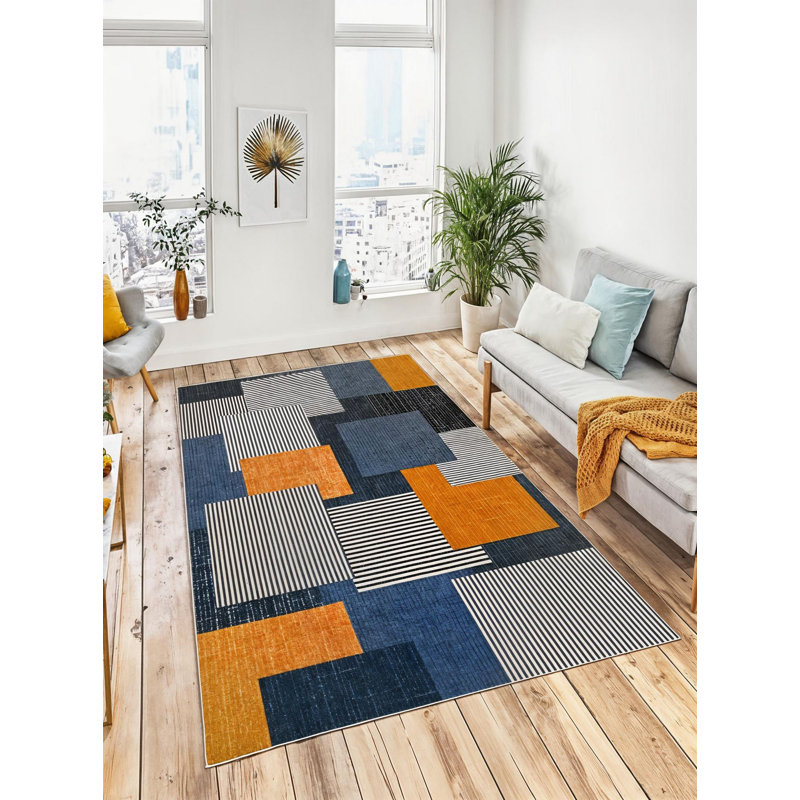 Eco-Friendly Hall Carpet, 100% Polyester, 39.4 x 59.1 inches | Antibacterial, Non-Slip PVC Dot Underside, 650 g/m² | Machine Washable, Digital Print, Low Pile Height 0.2 inches | Perfect for Living Room & Entryway Decor